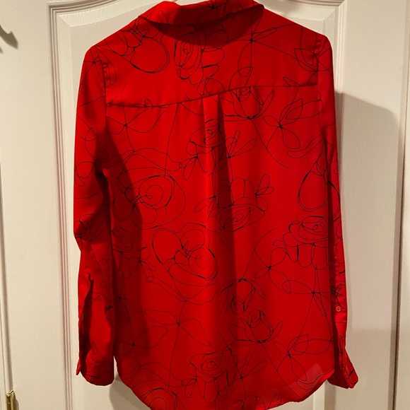 PAINTED ROSES BUTTON DOWN - Picture 3 of 5